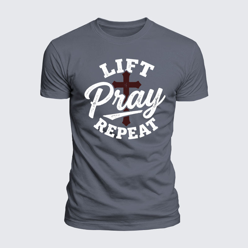 Luxe Mercerized Cotton Tee - Lift Pray Repeat