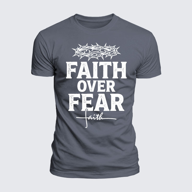 Luxe Mercerized Cotton Tee - Faith Over Fear
