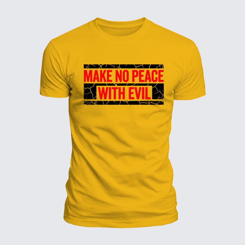 Luxe Mercerized Cotton Tee - Make No Peace with Evil Knight Templar Jerusalem Cross