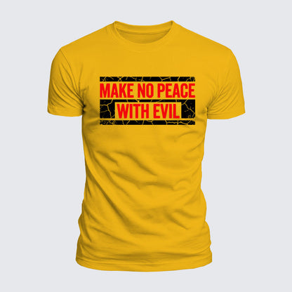 Luxe Mercerized Cotton Tee - Make No Peace with Evil Knight Templar Jerusalem Cross