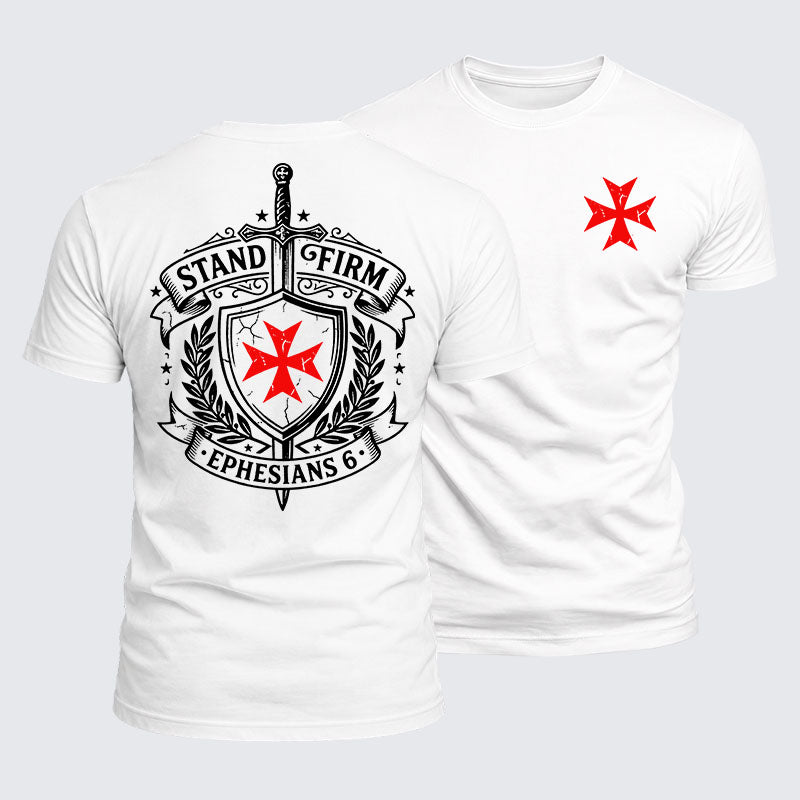 Luxe Mercerized Cotton Tee - Stand Firm Ephesians 6