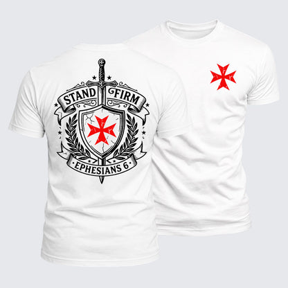 Luxe Mercerized Cotton Tee - Stand Firm Ephesians 6