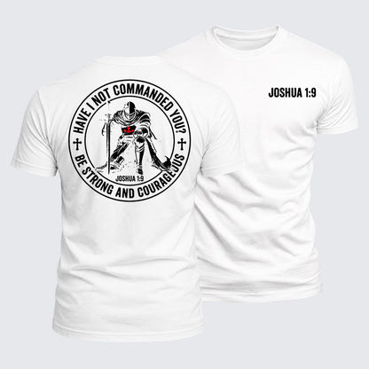 Luxe Mercerized Cotton Tee - Be Strong And Courageous Joshua 1:9