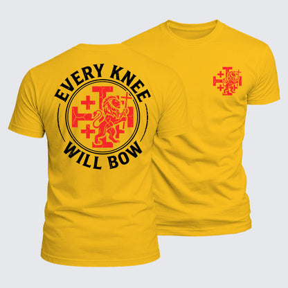 Luxe Mercerized Cotton Tee -  Every Knee Will Bow
