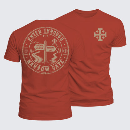 Luxe Mercerized Cotton Tee - Enter Through The Narrow Gate