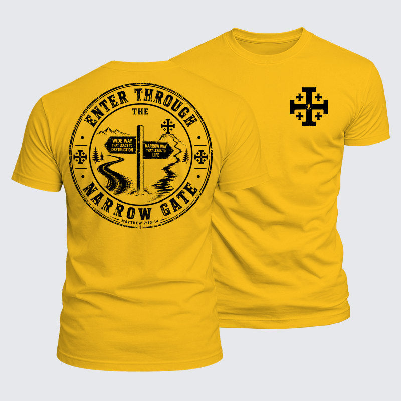 Luxe Mercerized Cotton Tee - Enter Through The Narrow Gate