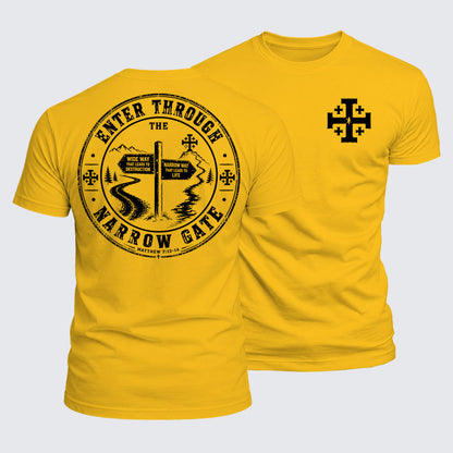 Luxe Mercerized Cotton Tee - Enter Through The Narrow Gate