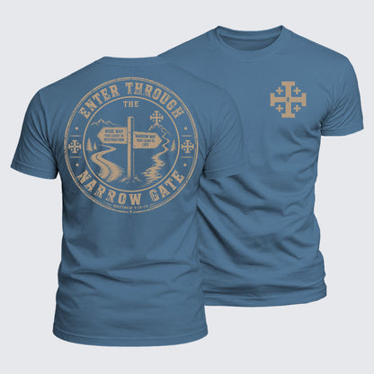 Luxe Mercerized Cotton Tee - Enter Through The Narrow Gate