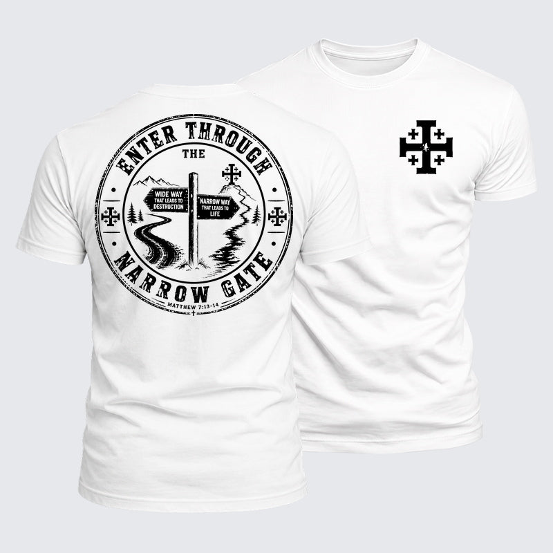 Luxe Mercerized Cotton Tee - Enter Through The Narrow Gate
