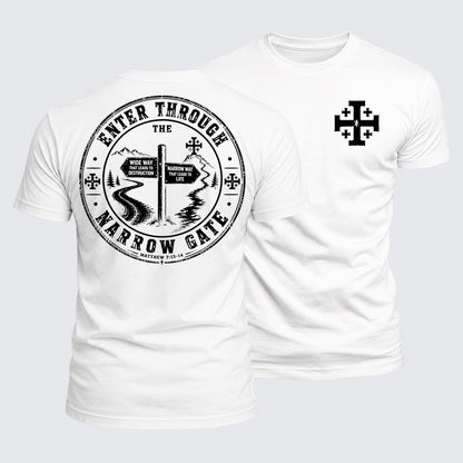 Luxe Mercerized Cotton Tee - Enter Through The Narrow Gate