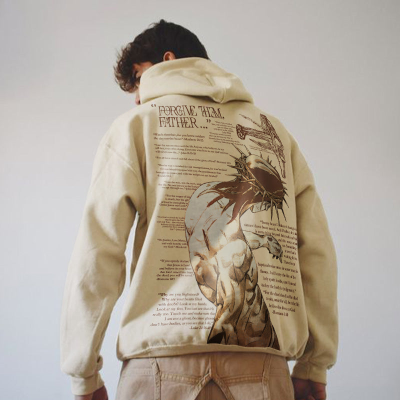 Forgive Them,Father Bible Verses Print Hoodie
