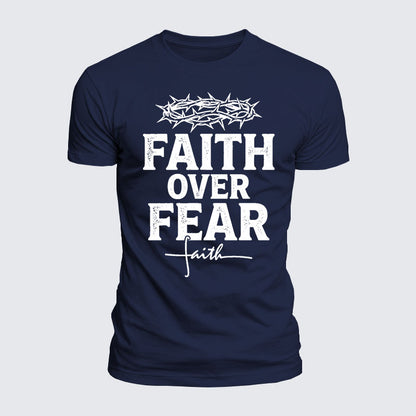 Luxe Mercerized Cotton Tee - Faith Over Fear