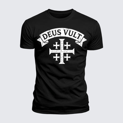 Luxe Mercerized Cotton Tee - Deus Vult