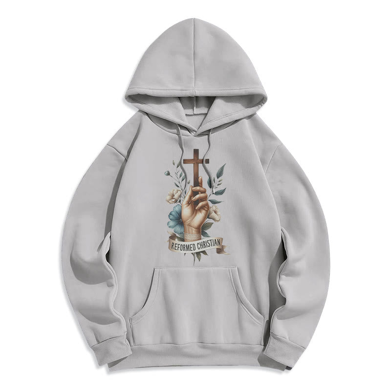 Classic Colored Style Reformed Christian Faith Fleece Lined Polyester Hoodie