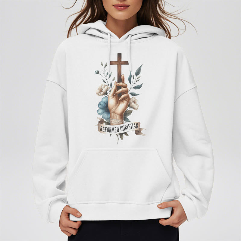Classic Colored Style Reformed Christian Faith Fleece Lined Polyester Hoodie
