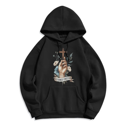 Classic Colored Style Reformed Christian Faith Fleece Lined Polyester Hoodie