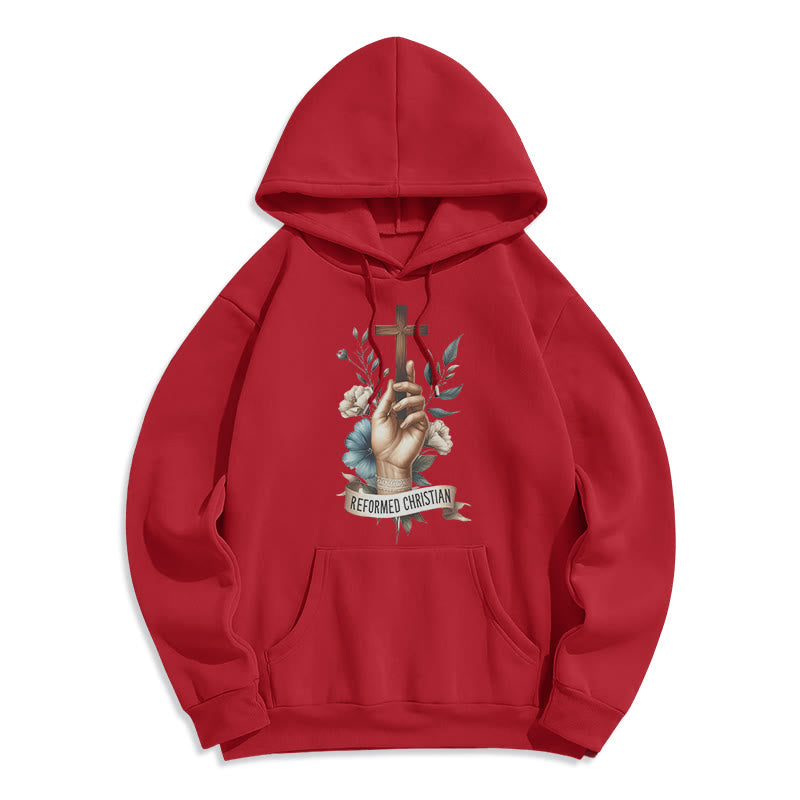 Classic Colored Style Reformed Christian Faith Fleece Lined Polyester Hoodie