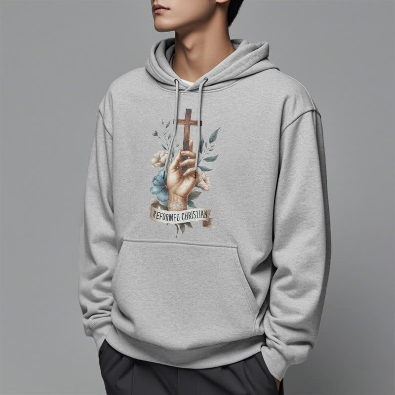 Classic Colored Style Reformed Christian Faith Fleece Lined Polyester Hoodie