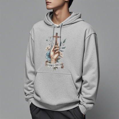 Classic Colored Style Reformed Christian Faith Fleece Lined Polyester Hoodie