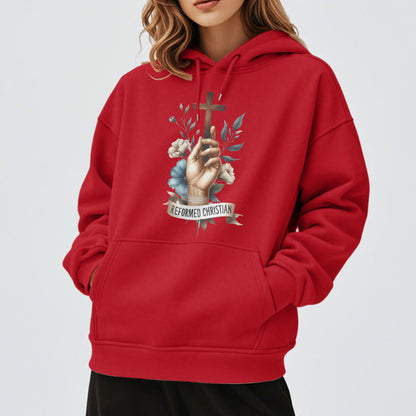 Classic Colored Style Reformed Christian Faith Fleece Lined Polyester Hoodie