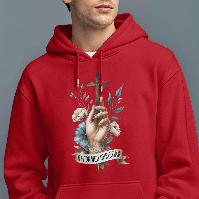 Classic Colored Style Reformed Christian Faith Fleece Lined Polyester Hoodie