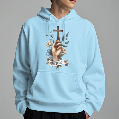 Classic Colored Style Reformed Christian Faith Fleece Lined Polyester Hoodie