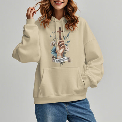 Classic Colored Style Reformed Christian Faith Fleece Lined Polyester Hoodie