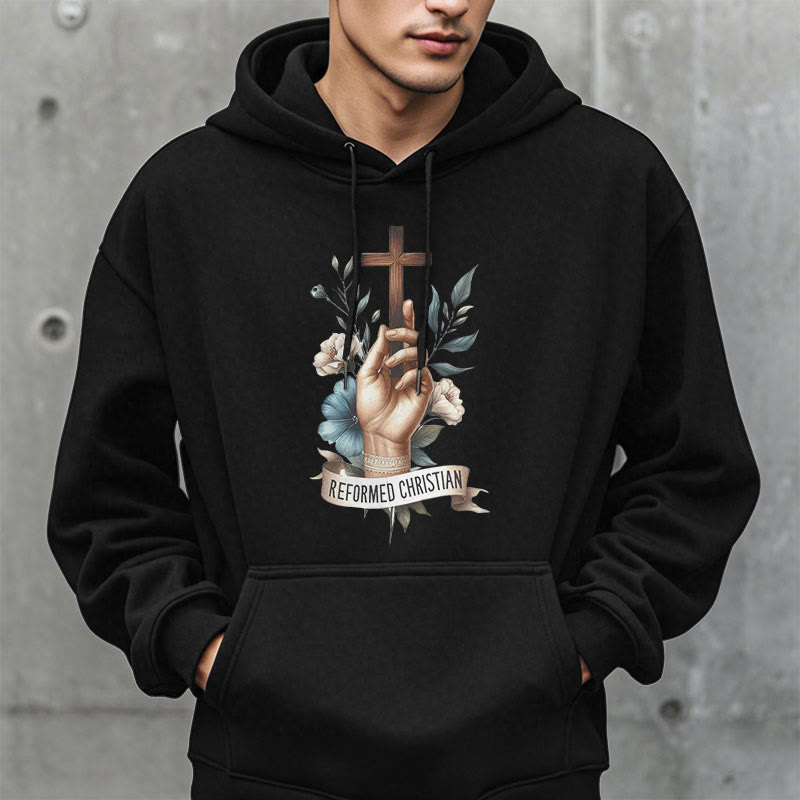 Classic Colored Style Reformed Christian Faith Fleece Lined Polyester Hoodie