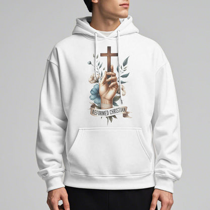 Classic Colored Style Reformed Christian Faith Fleece Lined Polyester Hoodie