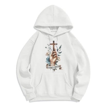 Classic Colored Style Reformed Christian Faith Fleece Lined Polyester Hoodie