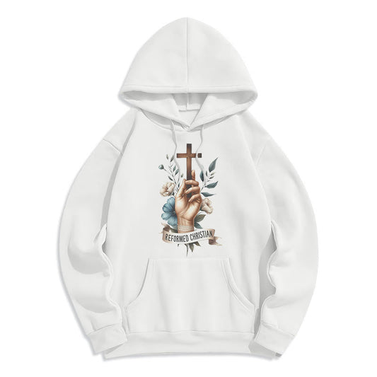 Classic Colored Style Reformed Christian Faith Fleece Lined Polyester Hoodie