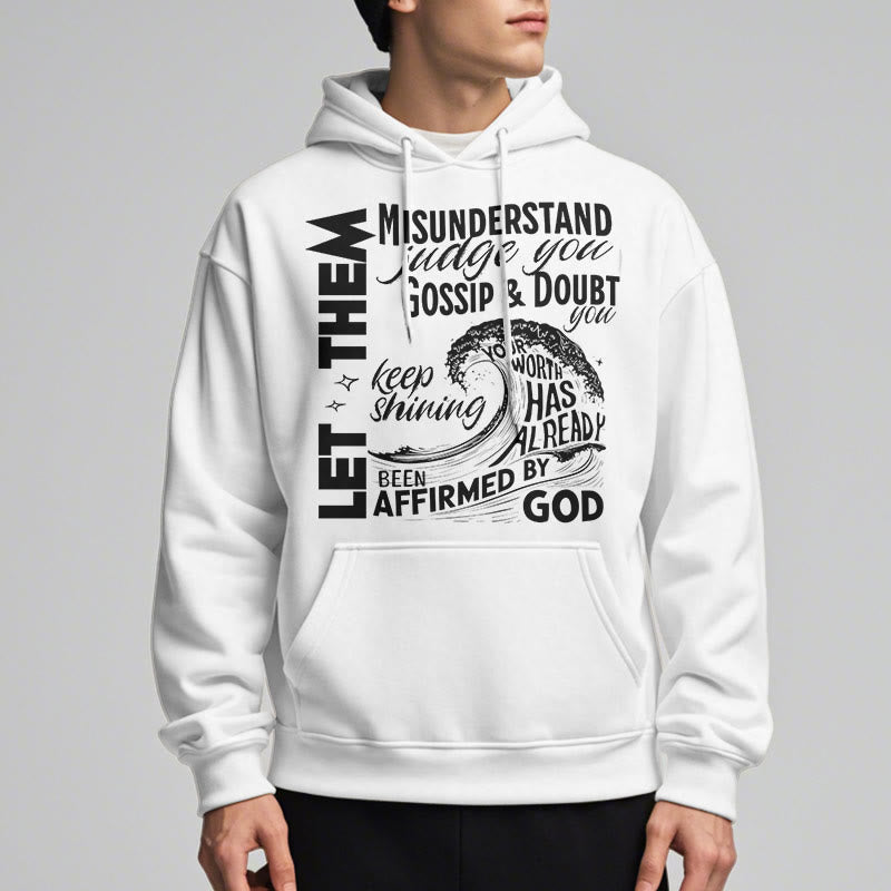 Modern Style Affirmed By God Fleece Lined Polyester Hoodie