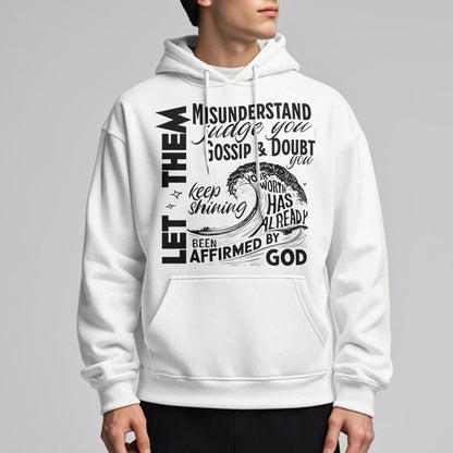 Modern Style Affirmed By God Fleece Lined Polyester Hoodie