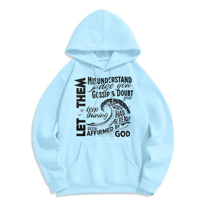 Modern Style Affirmed By God Fleece Lined Polyester Hoodie