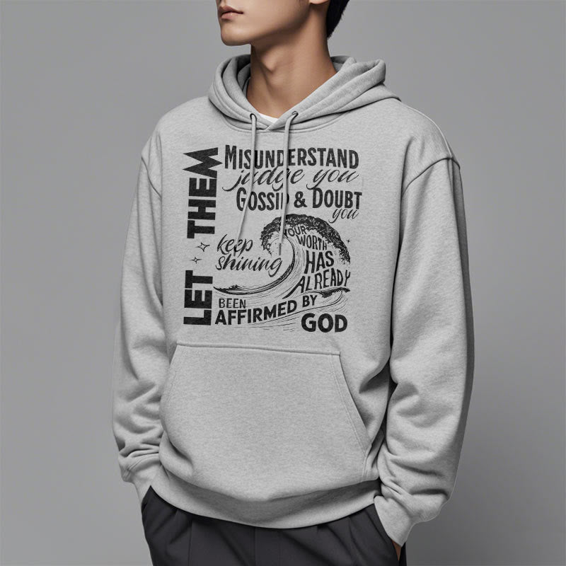 Modern Style Affirmed By God Fleece Lined Polyester Hoodie