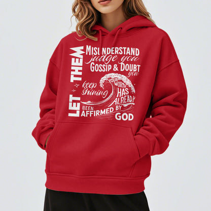 Modern Style Affirmed By God Fleece Lined Polyester Hoodie