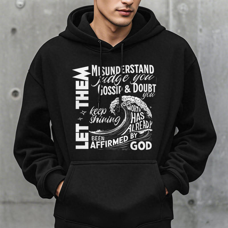 Modern Style Affirmed By God Fleece Lined Polyester Hoodie