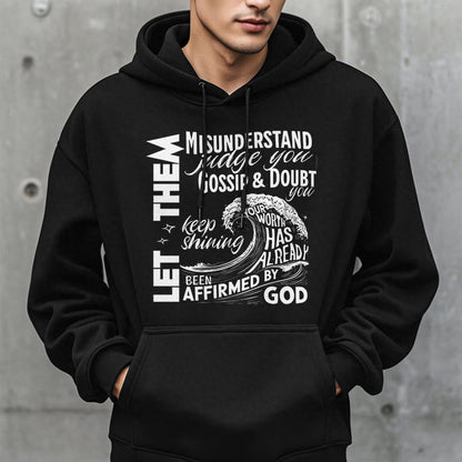 Modern Style Affirmed By God Fleece Lined Polyester Hoodie
