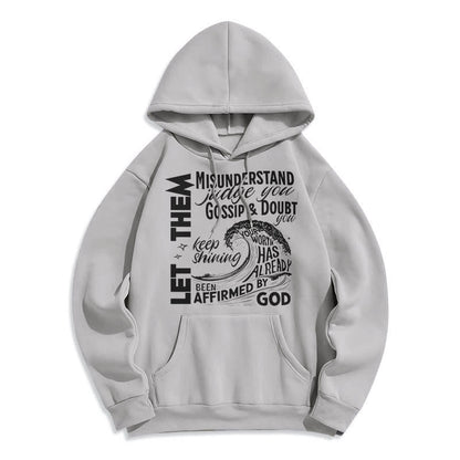 Modern Style Affirmed By God Fleece Lined Polyester Hoodie