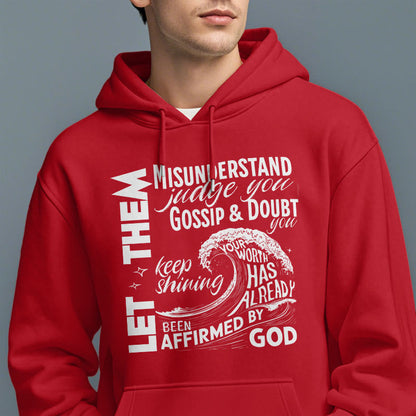 Modern Style Affirmed By God Fleece Lined Polyester Hoodie