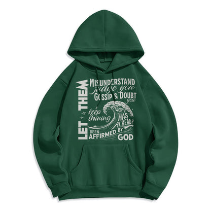 Modern Style Affirmed By God Fleece Lined Polyester Hoodie