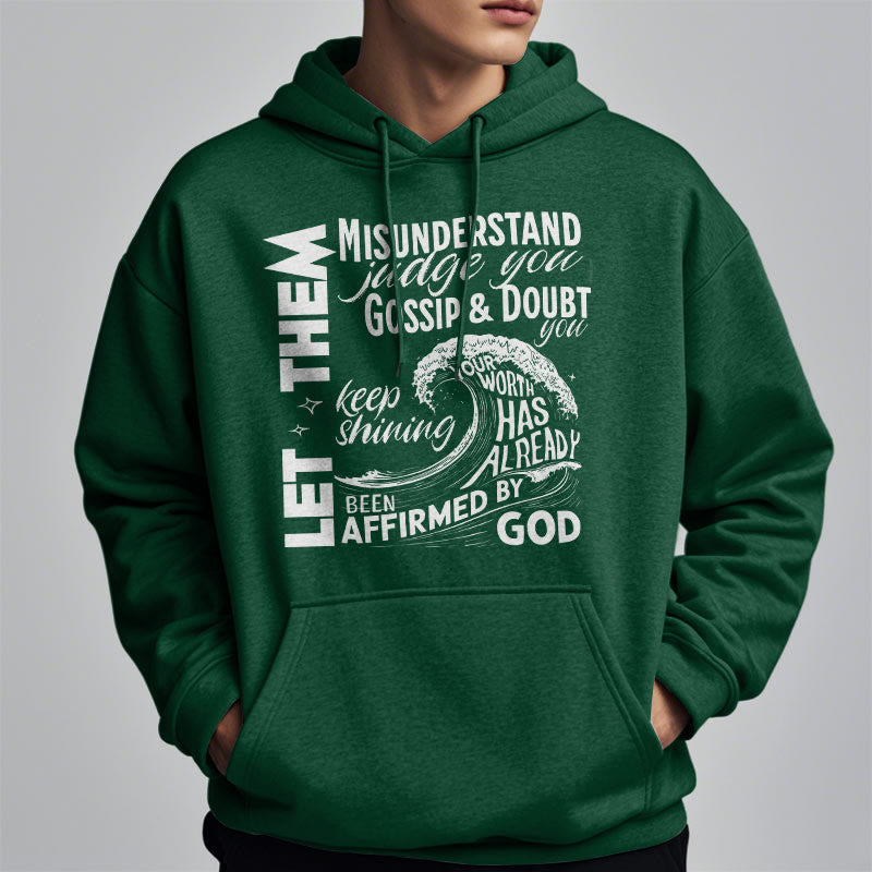 Modern Style Affirmed By God Fleece Lined Polyester Hoodie