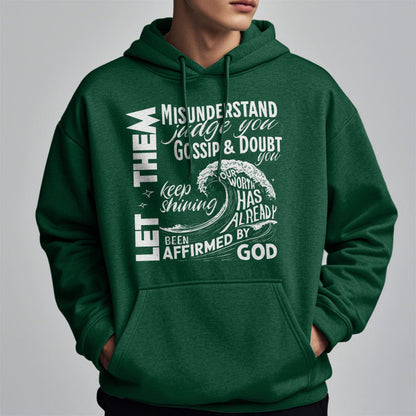 Modern Style Affirmed By God Fleece Lined Polyester Hoodie
