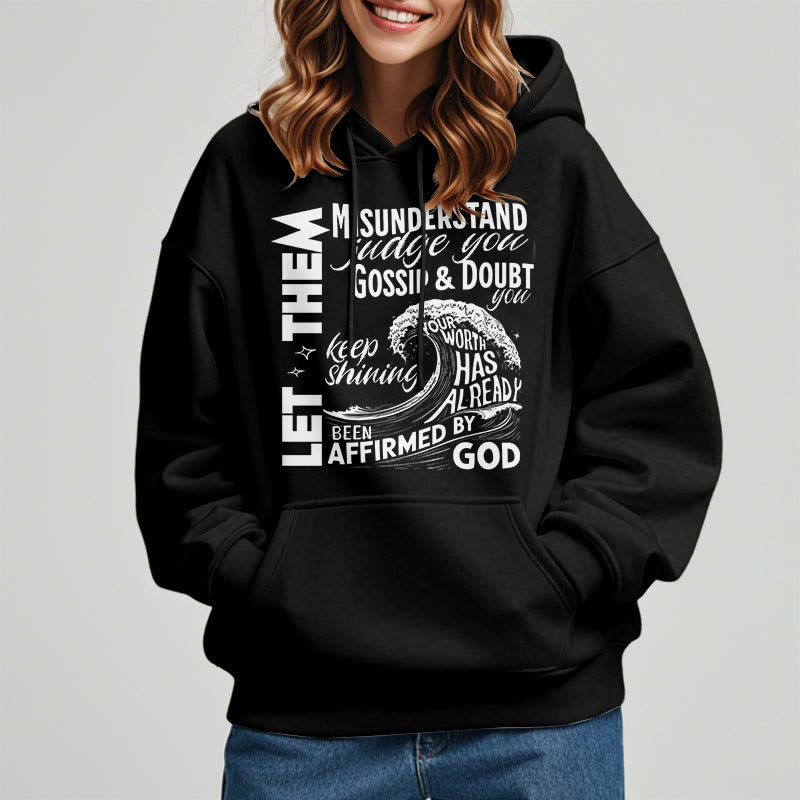 Modern Style Affirmed By God Fleece Lined Polyester Hoodie