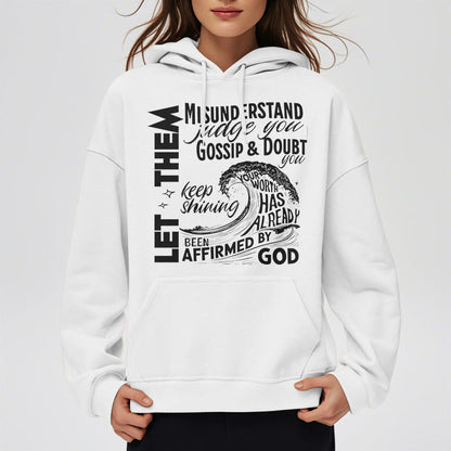 Modern Style Affirmed By God Fleece Lined Polyester Hoodie