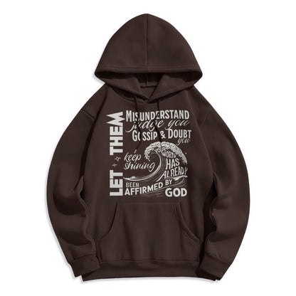 Modern Style Affirmed By God Fleece Lined Polyester Hoodie