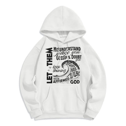 Modern Style Affirmed By God Fleece Lined Polyester Hoodie