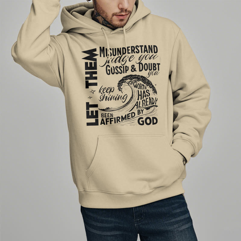 Modern Style Affirmed By God Fleece Lined Polyester Hoodie