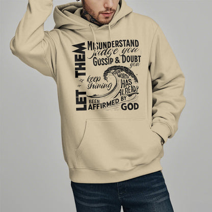 Modern Style Affirmed By God Fleece Lined Polyester Hoodie