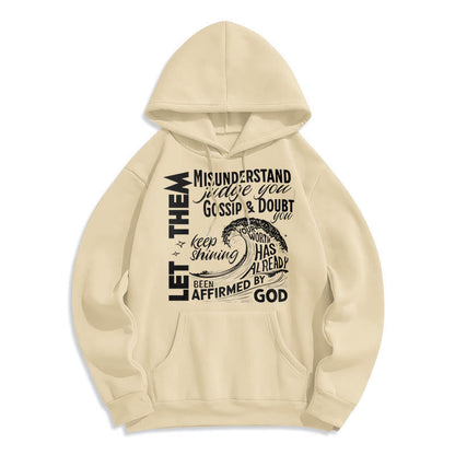 Modern Style Affirmed By God Fleece Lined Polyester Hoodie